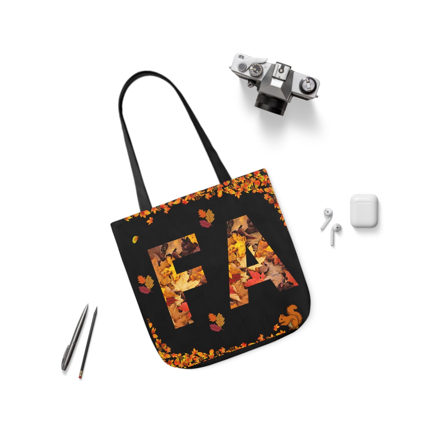 Fall Canvas Tote Bag, 5-Color Straps