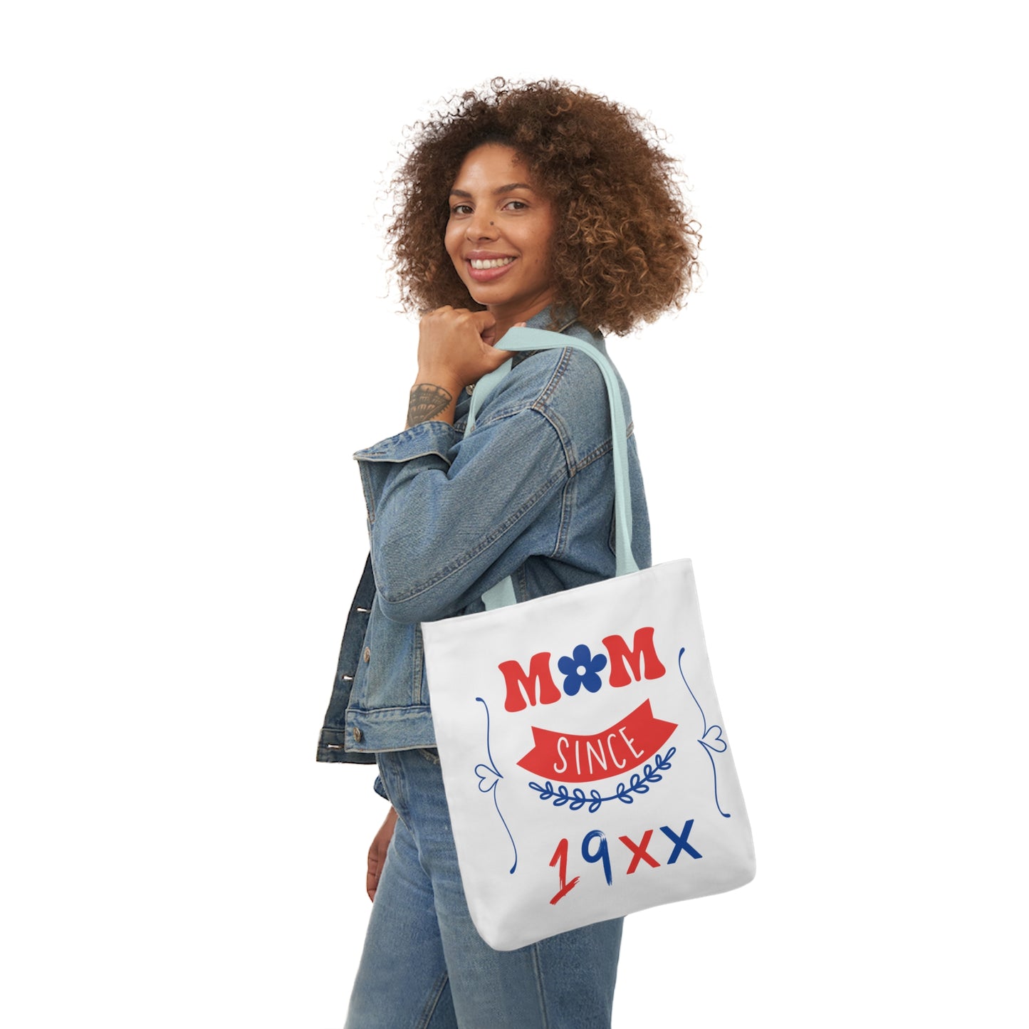 Mom White Canvas Tote Bag