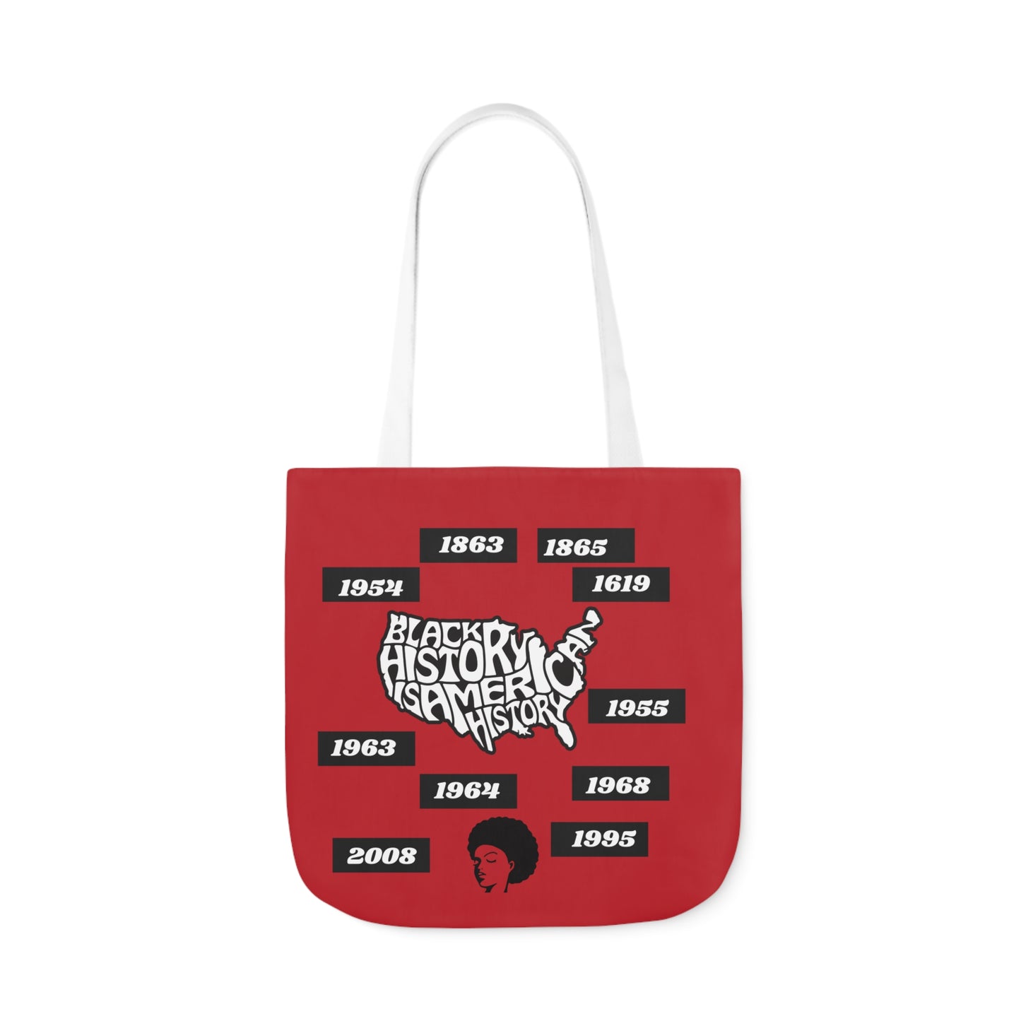 Red Black History Canvas Tote Bag