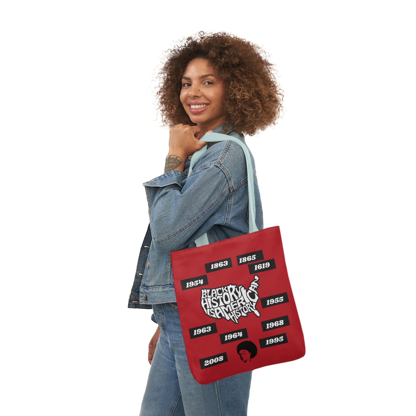 Red Black History Canvas Tote Bag