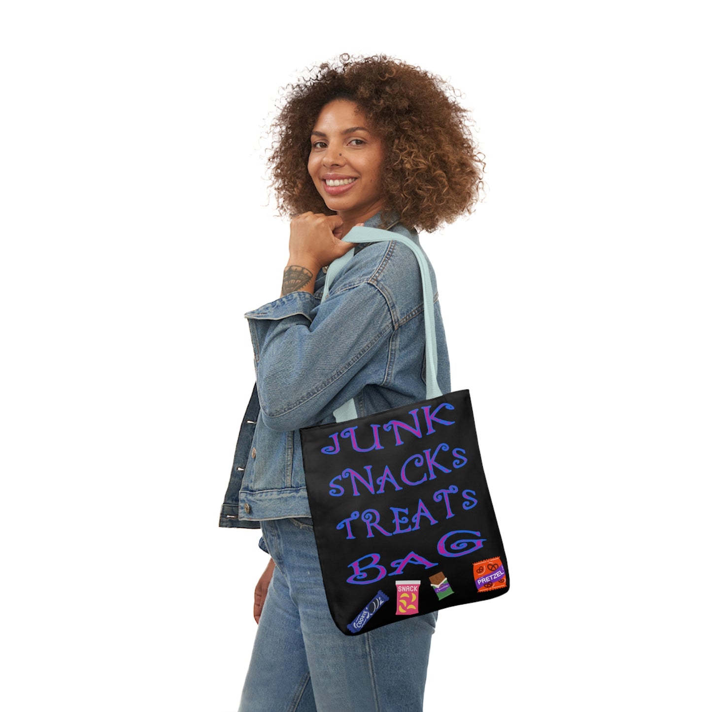 Snack Canvas Tote Bag, 5-Color Straps