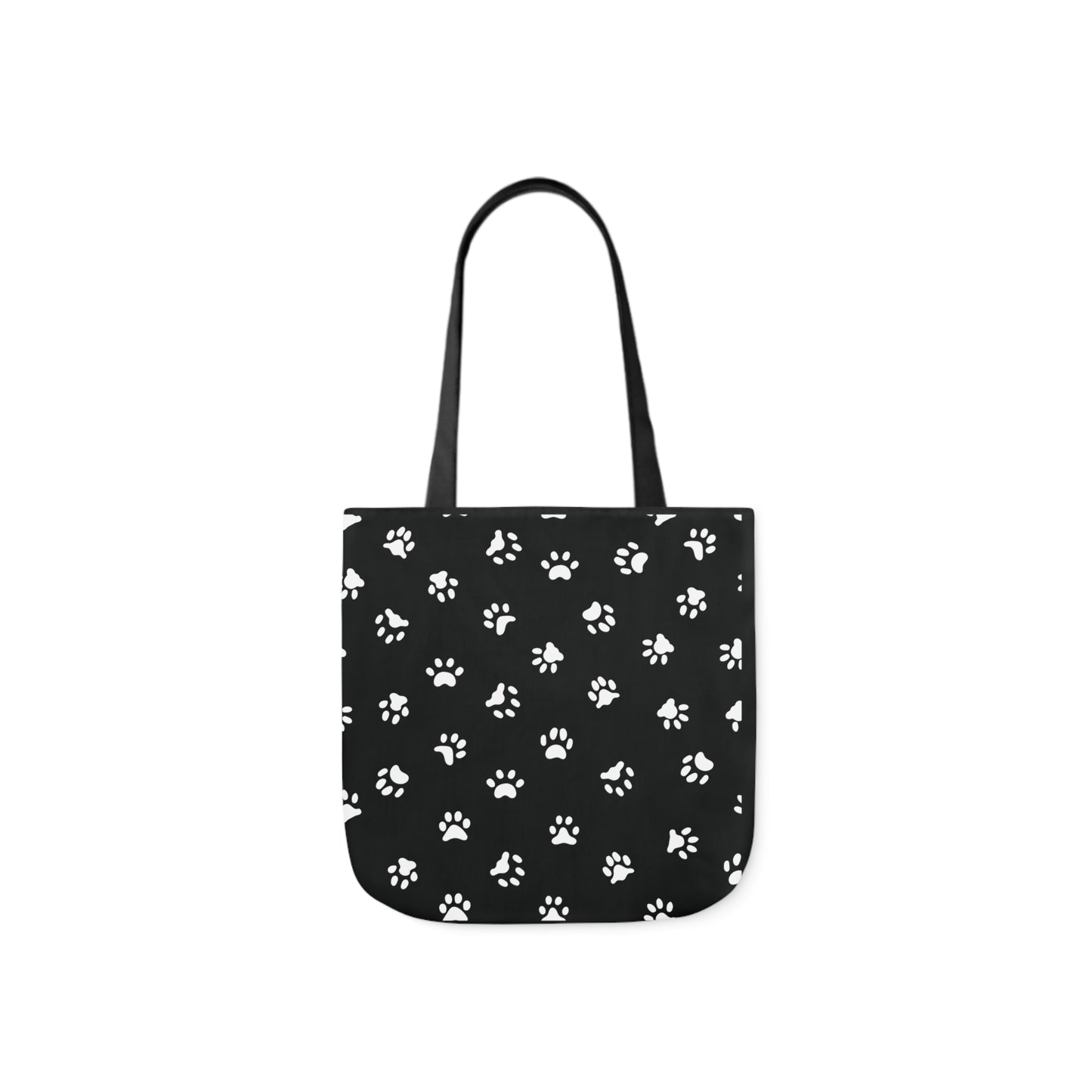 Black Personalized Dog Family Canvas Tote Bag