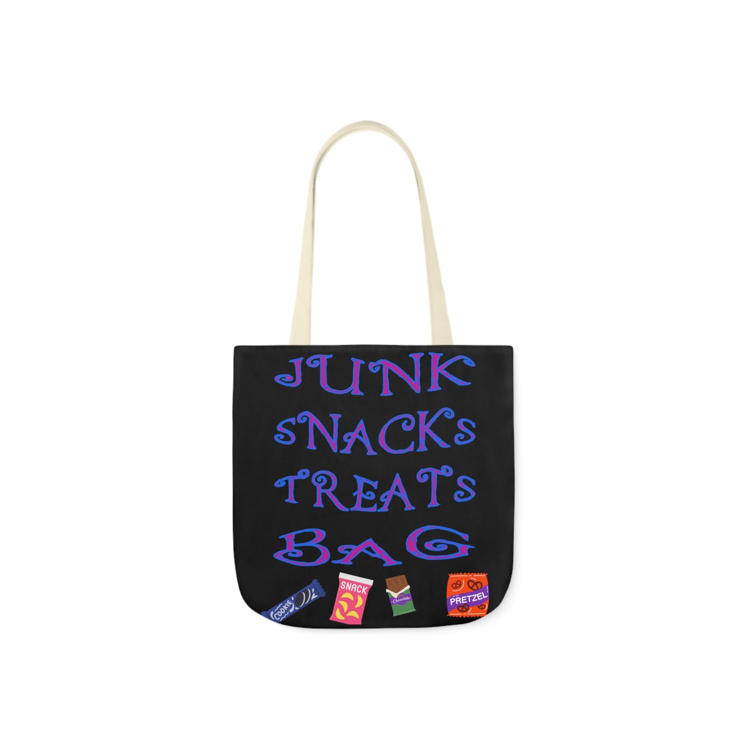 Snack Canvas Tote Bag, 5-Color Straps