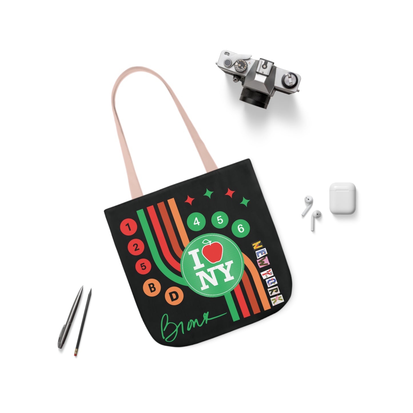 Canvas Tote Bag, 5-Color Straps