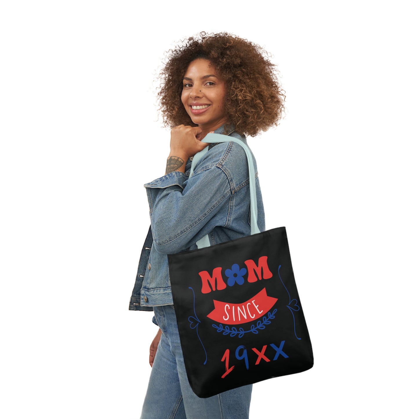Copy of Mom Black Canvas Tote Bag