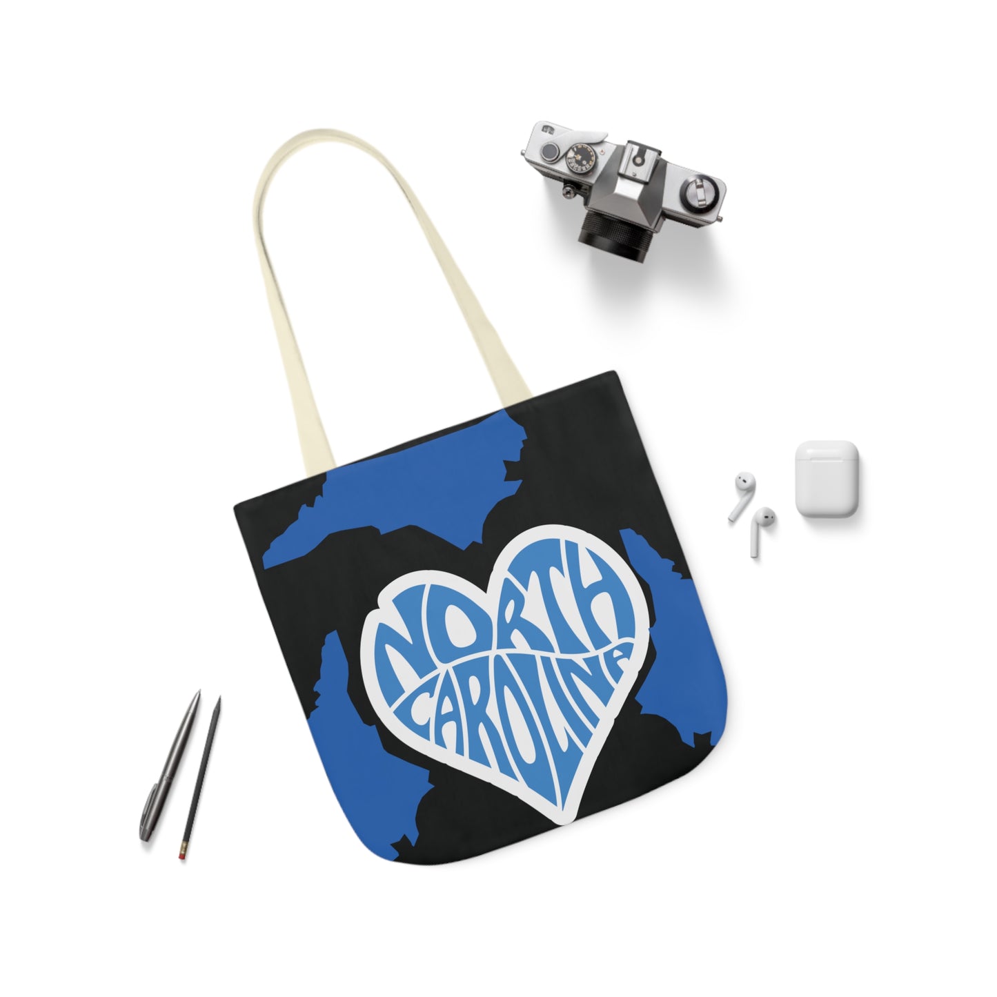 Canvas Tote Bag, North Carolina Black