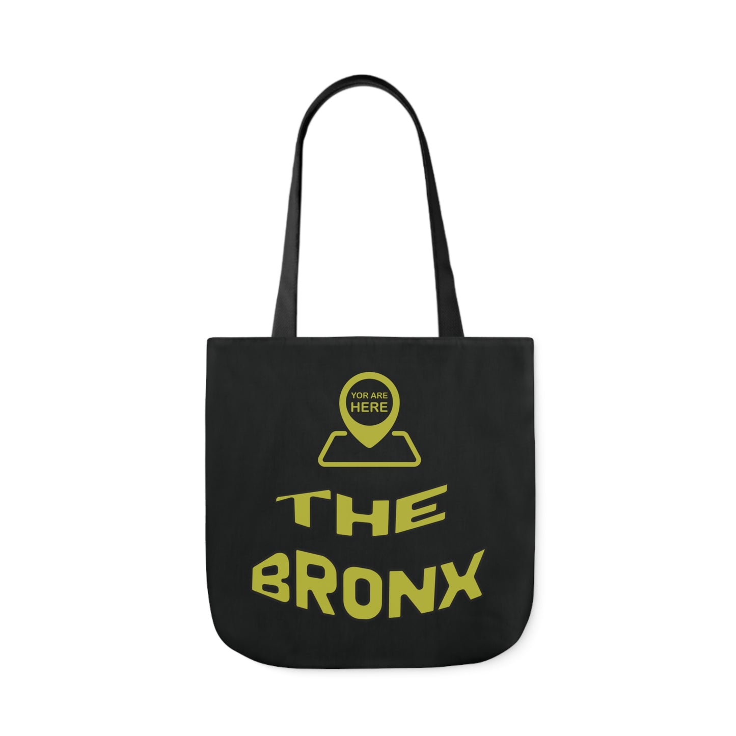 Canvas Tote Bag - Black Personalized City with Map Design