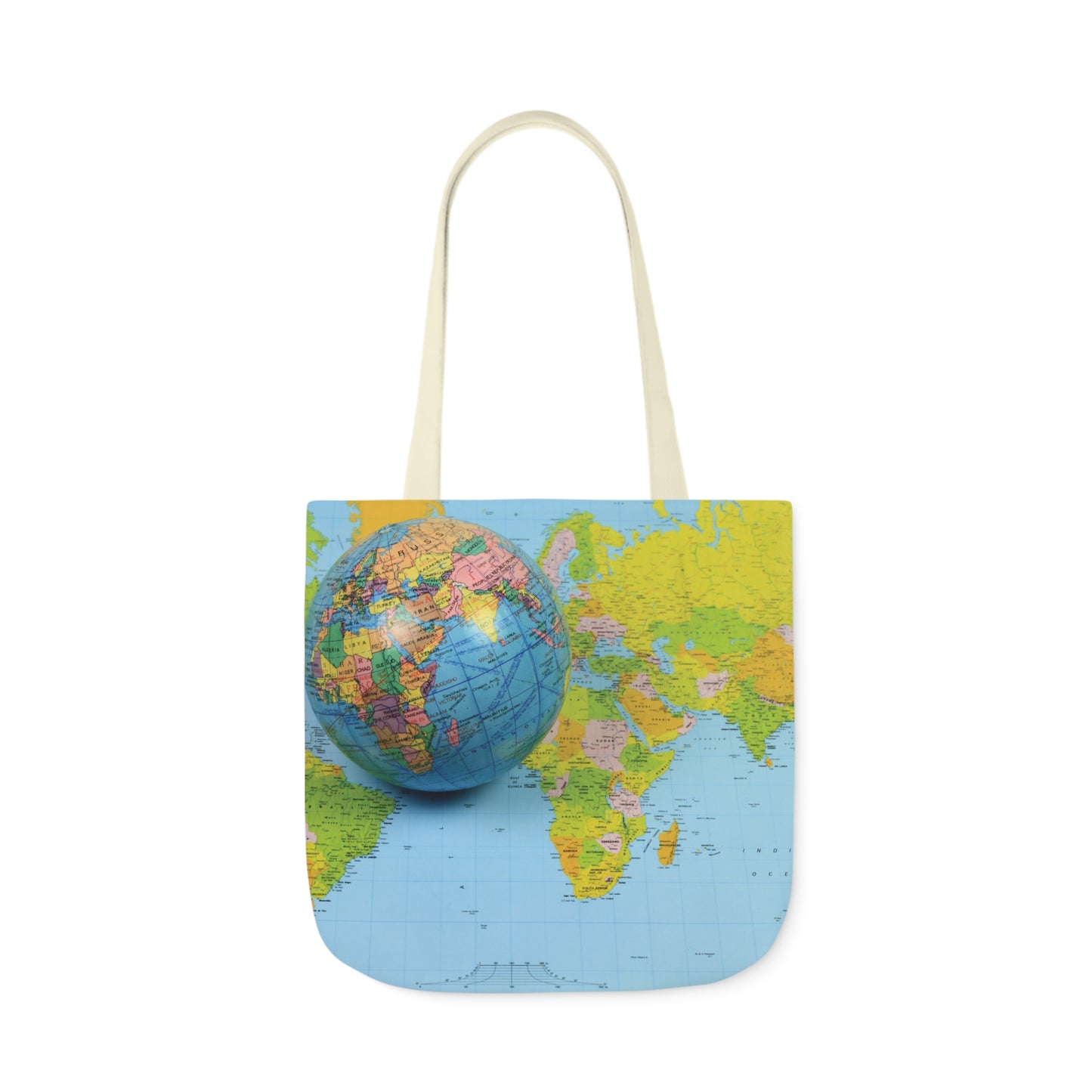 Canvas Tote Bag - Black Personalized City with Map Design