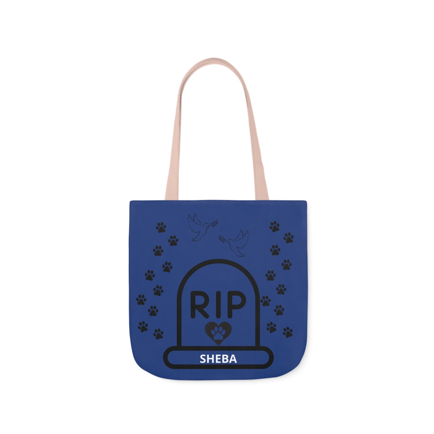 Blue Personalized Dog Memorial Tote Bag