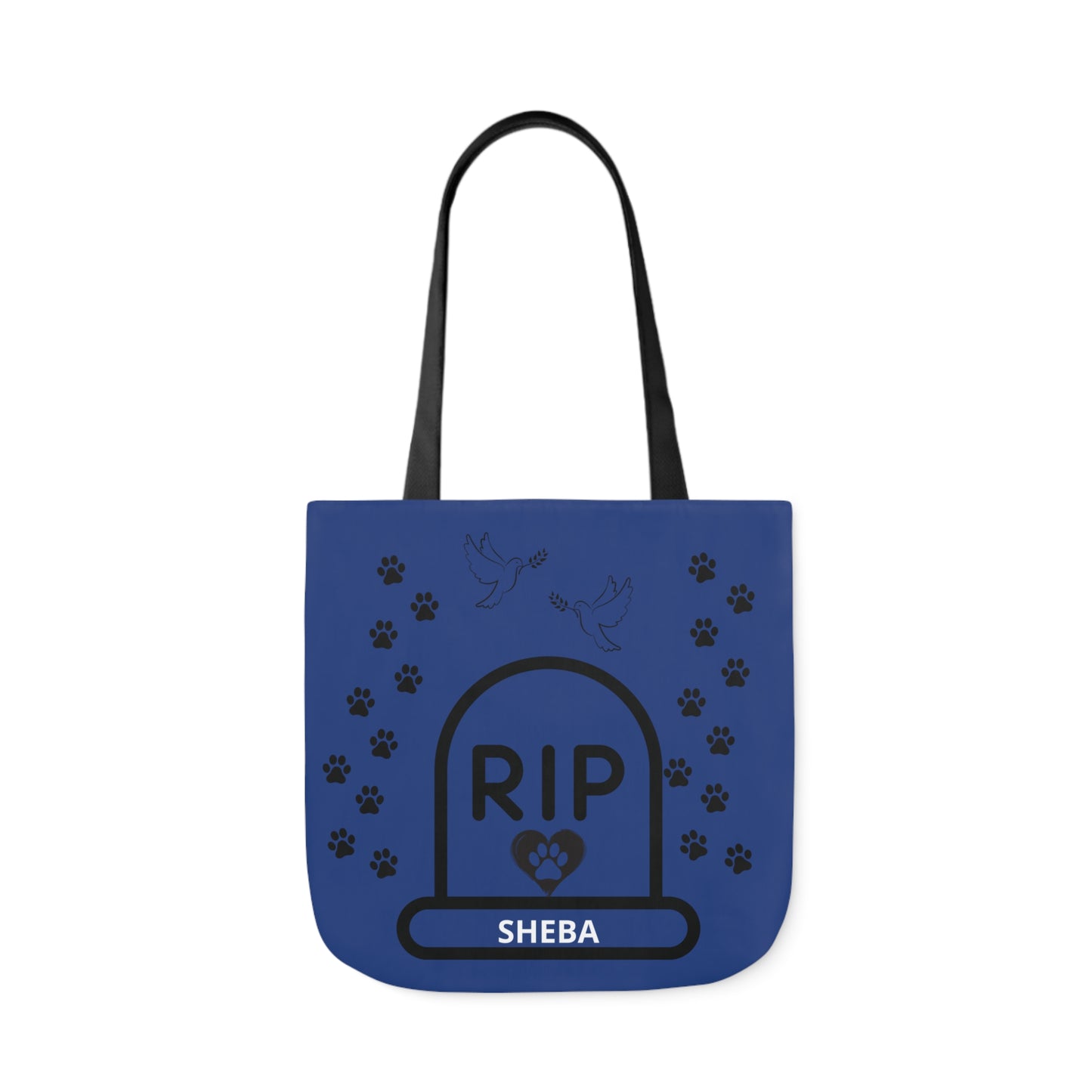 Blue Personalized Dog Memorial Tote Bag