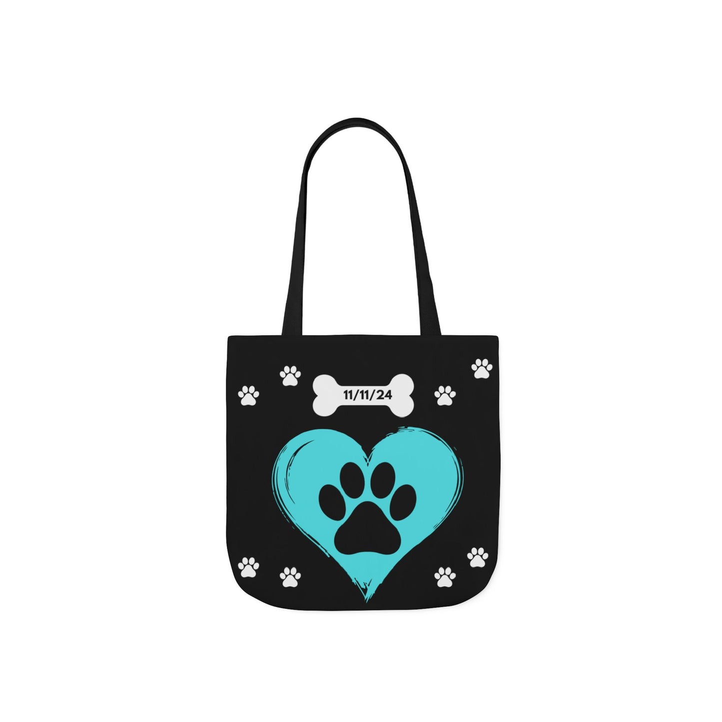 Black Personalized Dog lovers Tote Bag