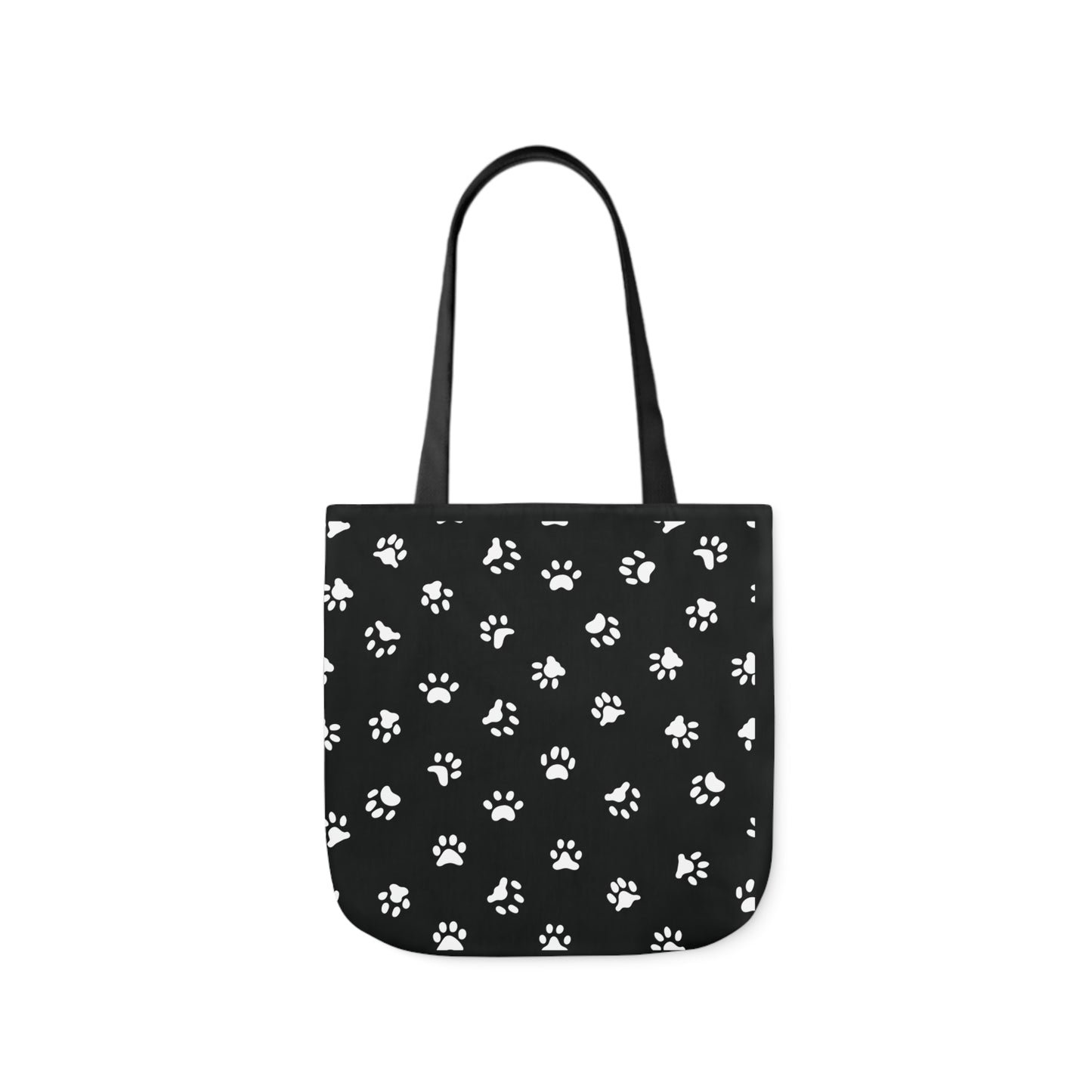 Black Personalized Dog Family Canvas Tote Bag