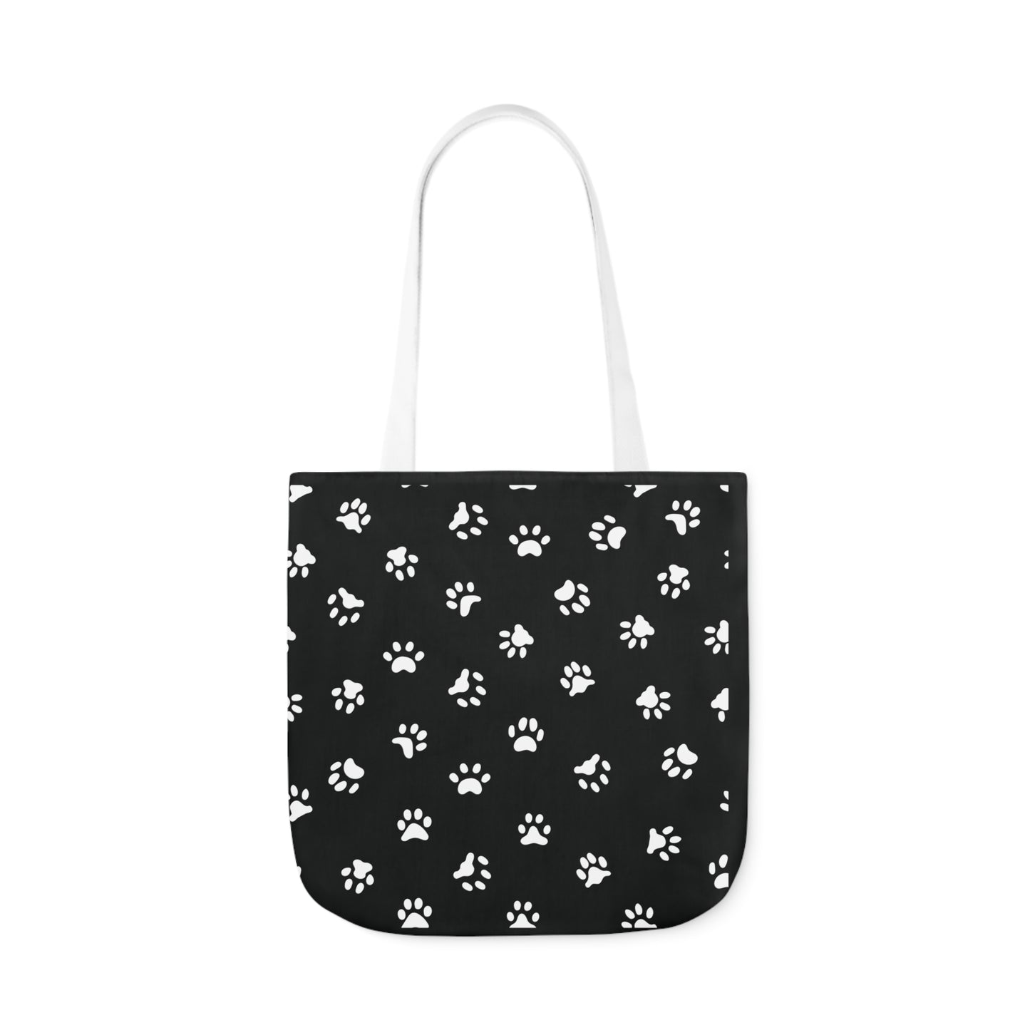 Black Personalized Dog Family Canvas Tote Bag