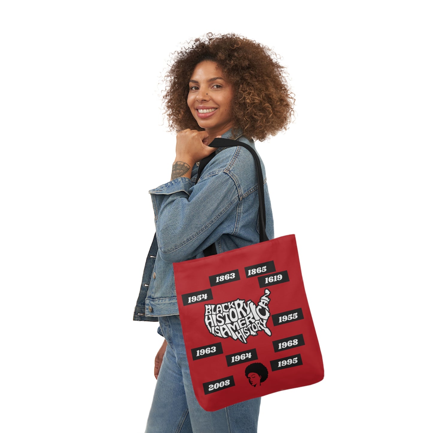 Red Black History Canvas Tote Bag