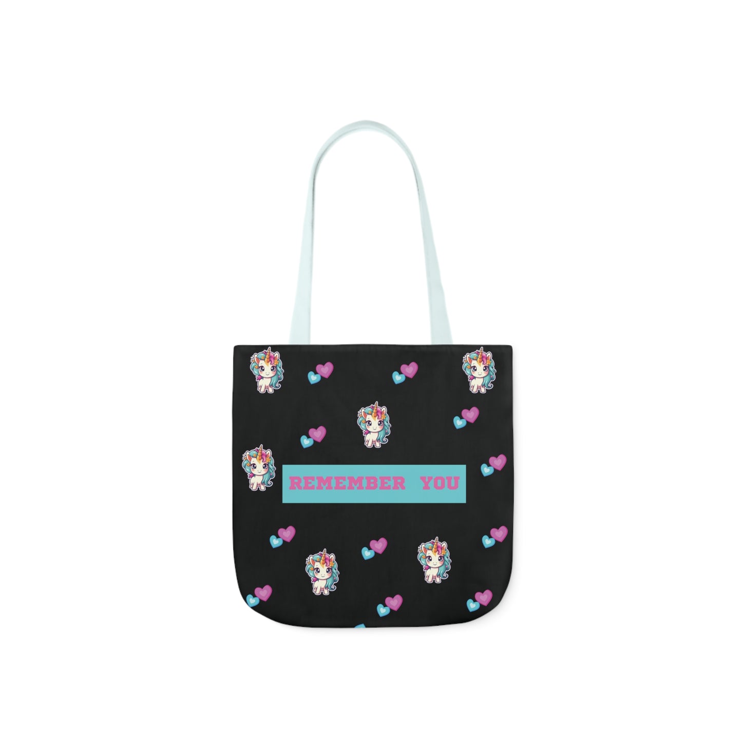 Unicorn Canvas Tote Bag, 5-Color Straps