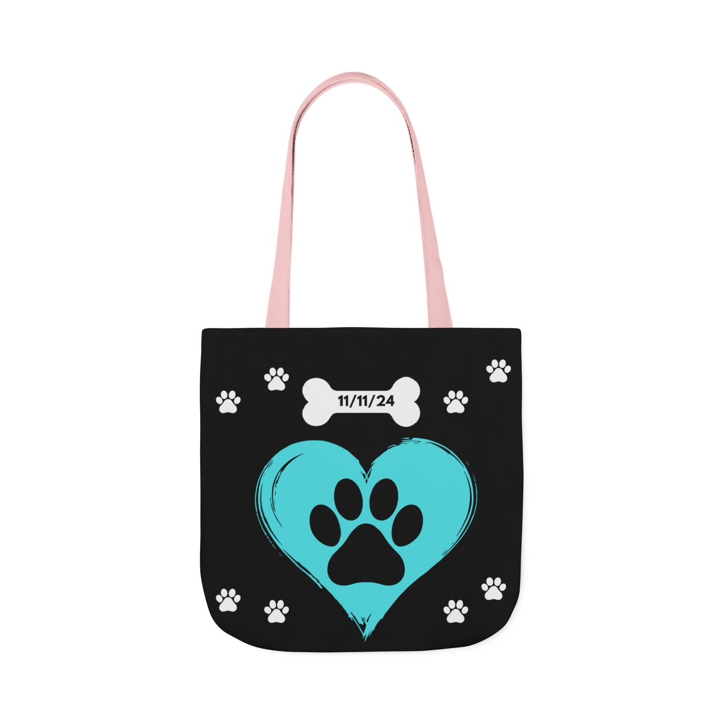 Black Personalized Dog lovers Tote Bag
