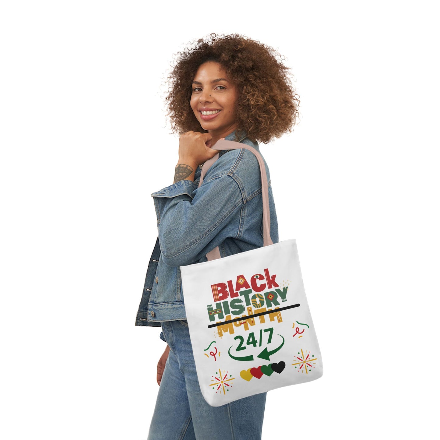Black History White Canvas Tote Bag