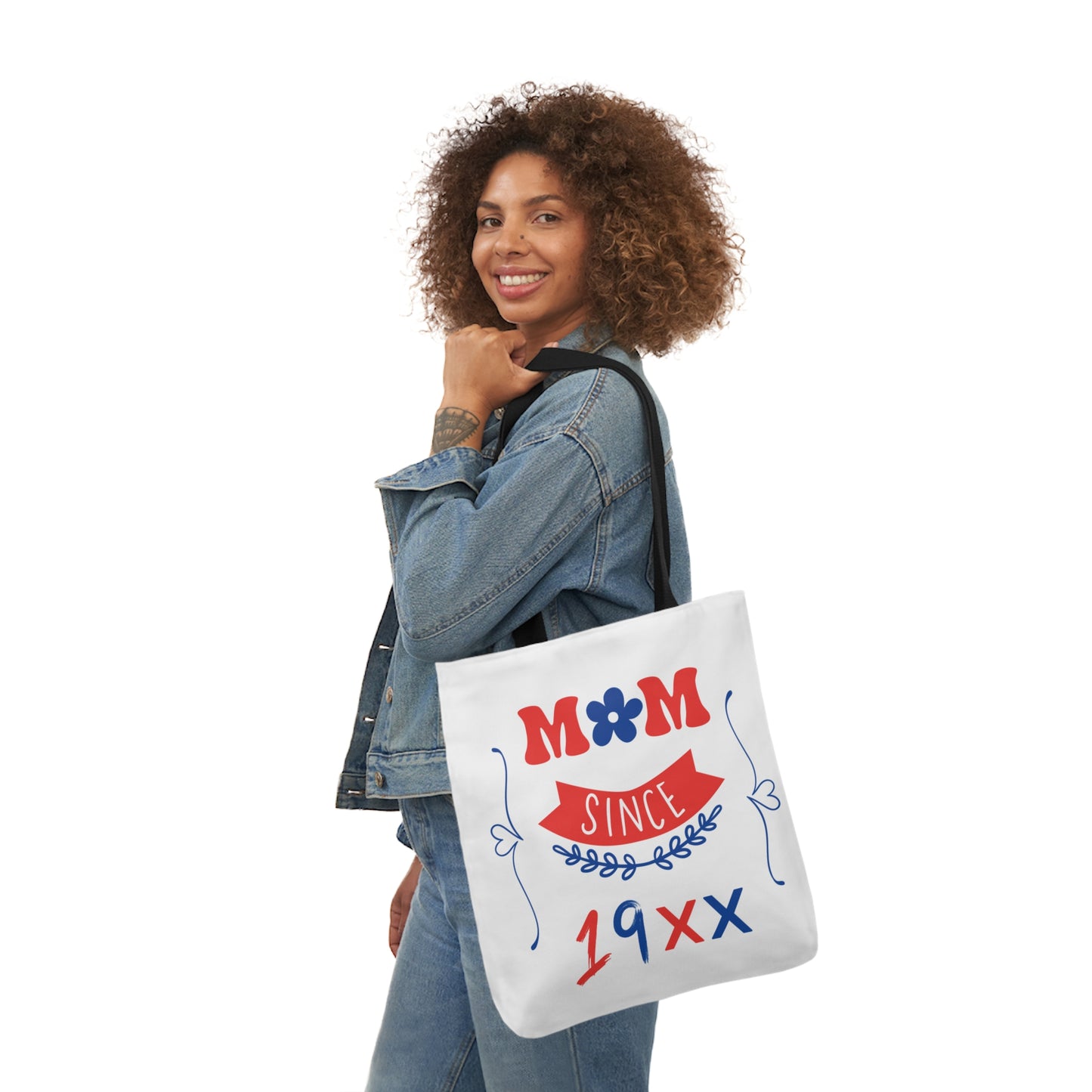 Mom White Canvas Tote Bag