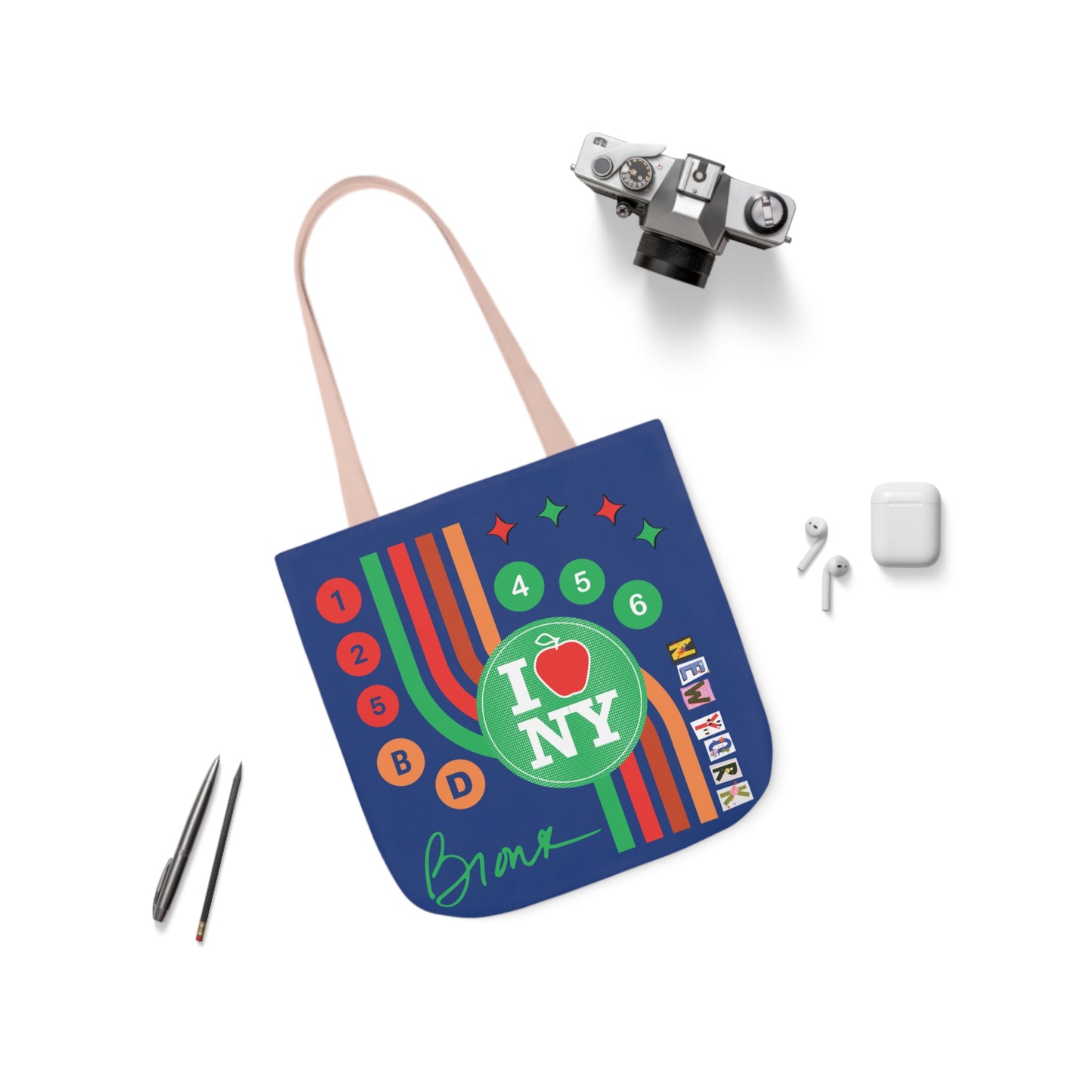 Canvas Tote Bag - New York Blue City Design