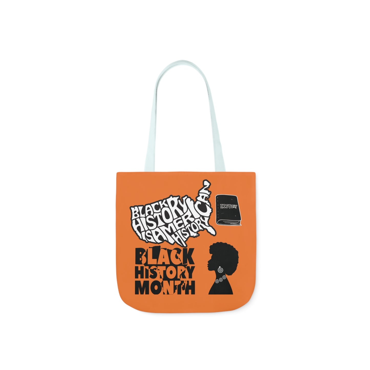 Orange Black History Canvas Tote Bag