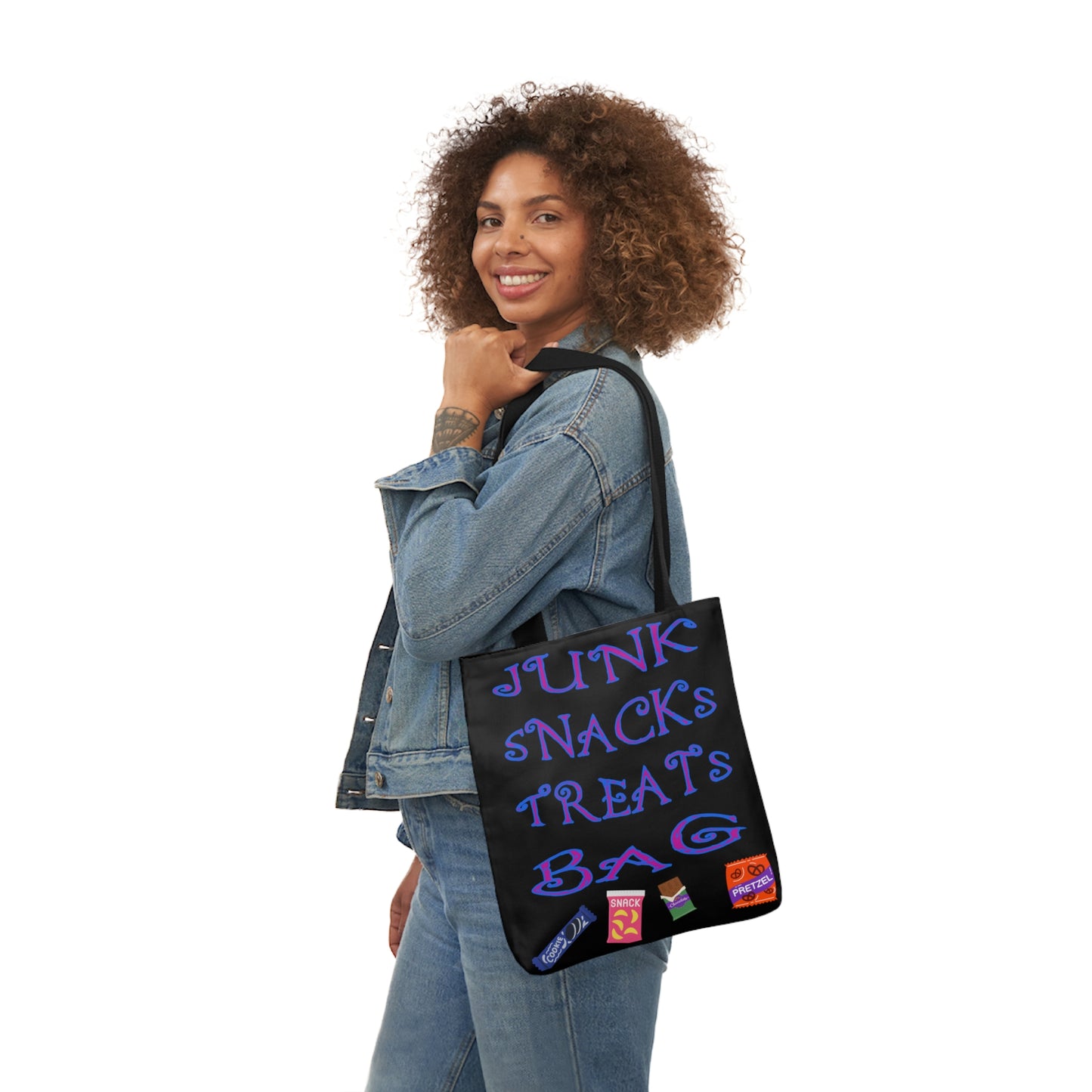 Snack Canvas Tote Bag, 5-Color Straps
