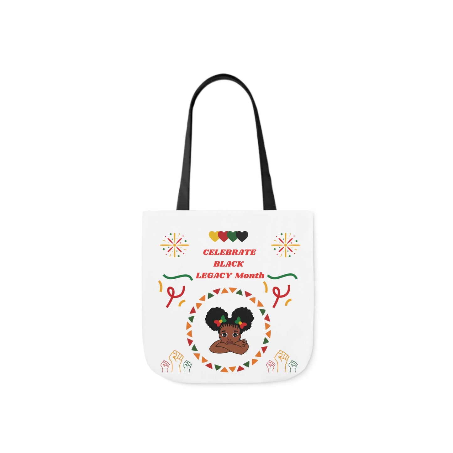 White Graphic Canvas Tote Bag
