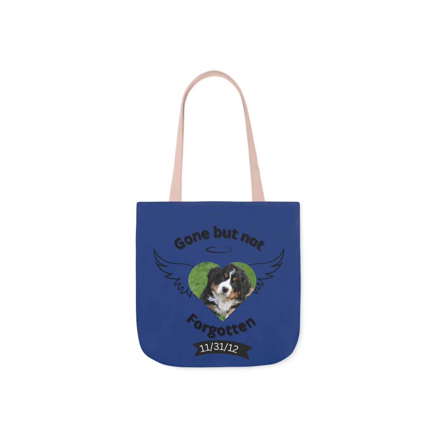 Blue Personalized Dog Memorial Tote Bag