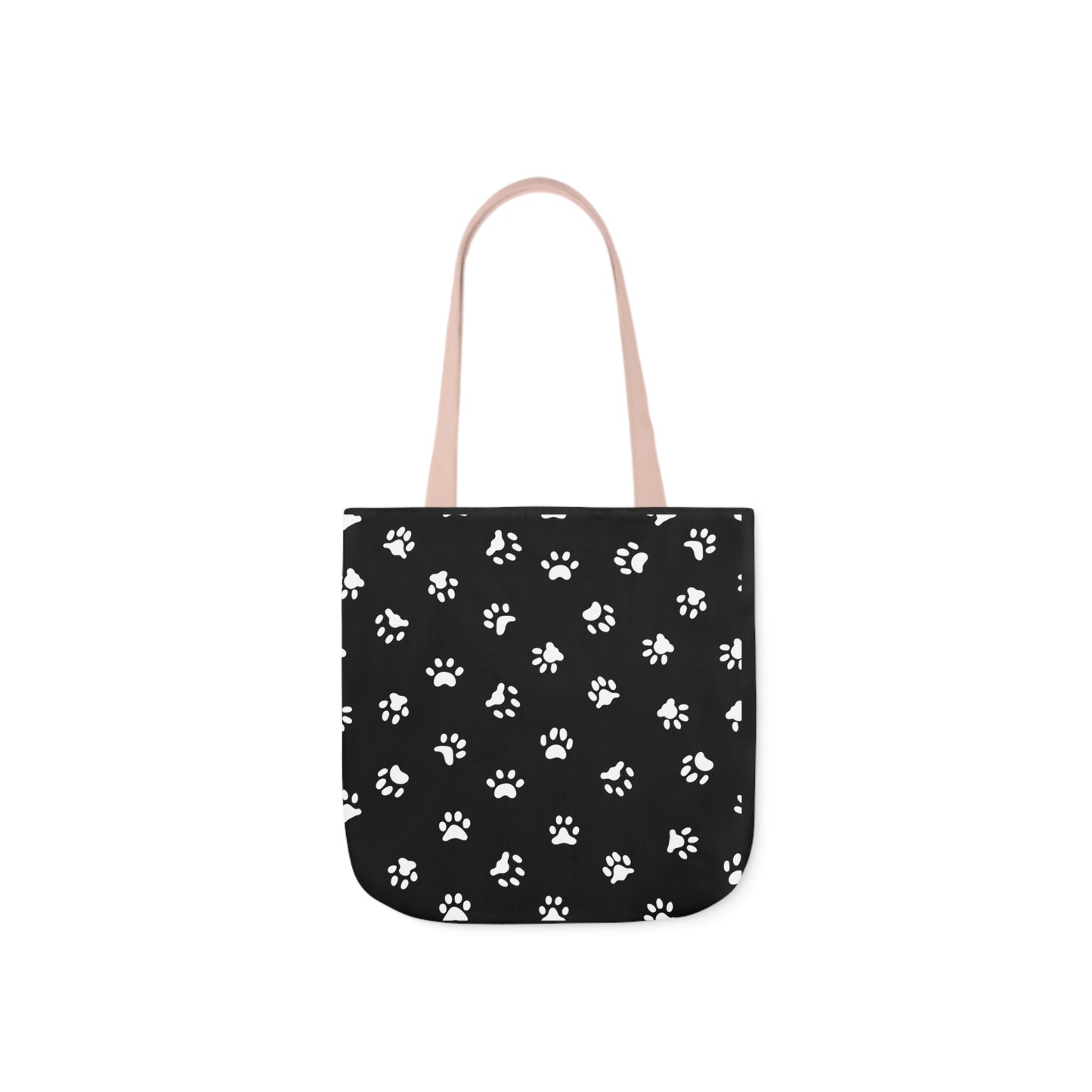Black Personalized Dog Family Canvas Tote Bag