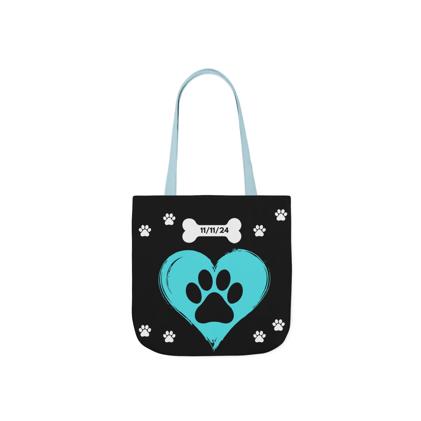 Black Personalized Dog lovers Tote Bag