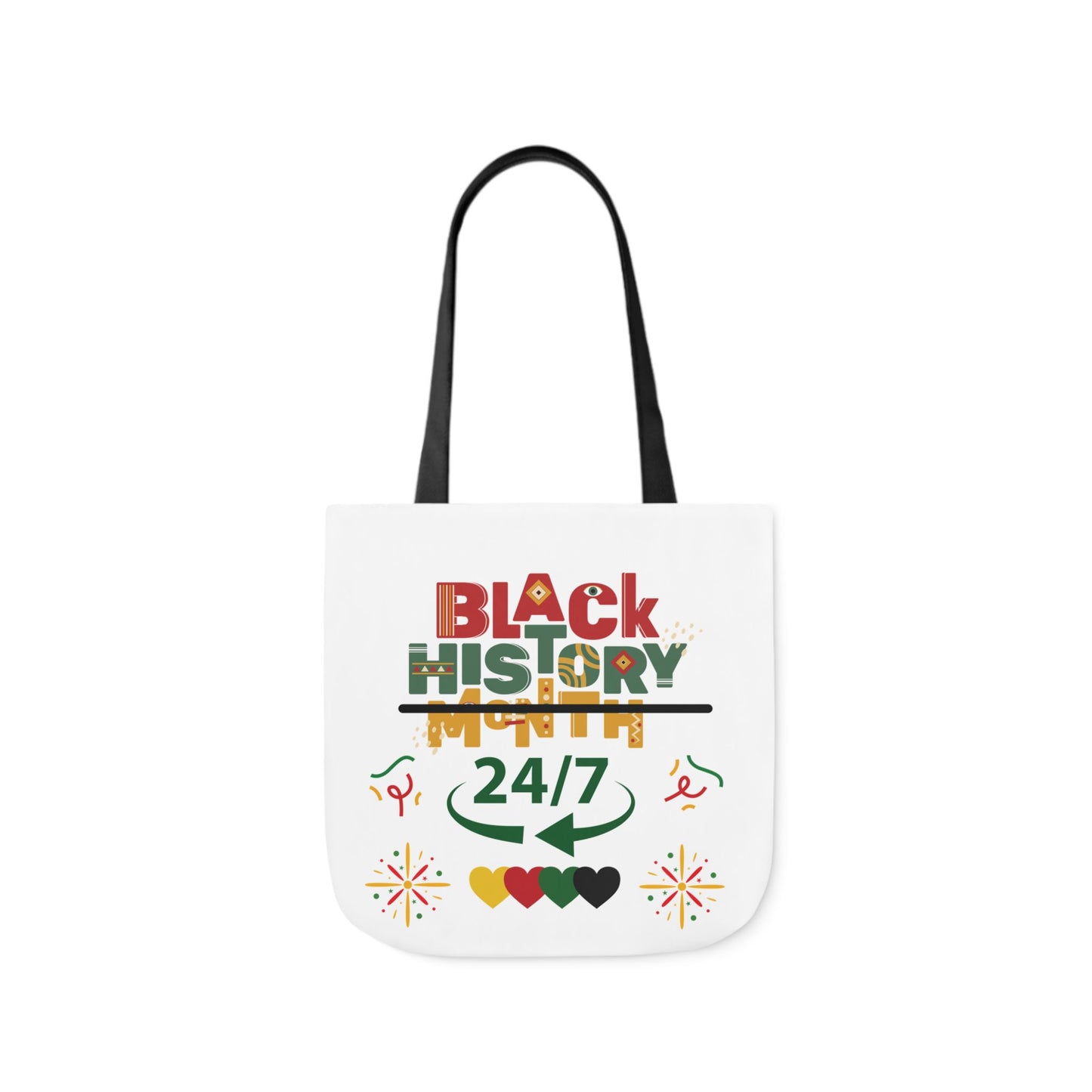 Black History White Canvas Tote Bag
