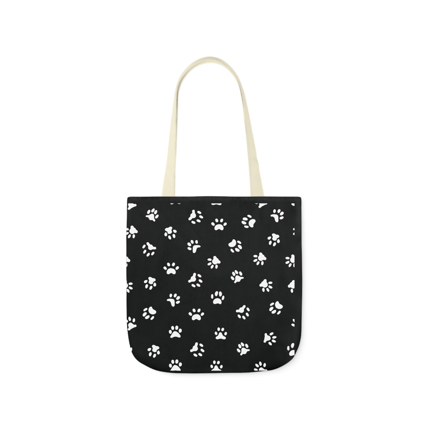 Black Personalized Dog Family Canvas Tote Bag