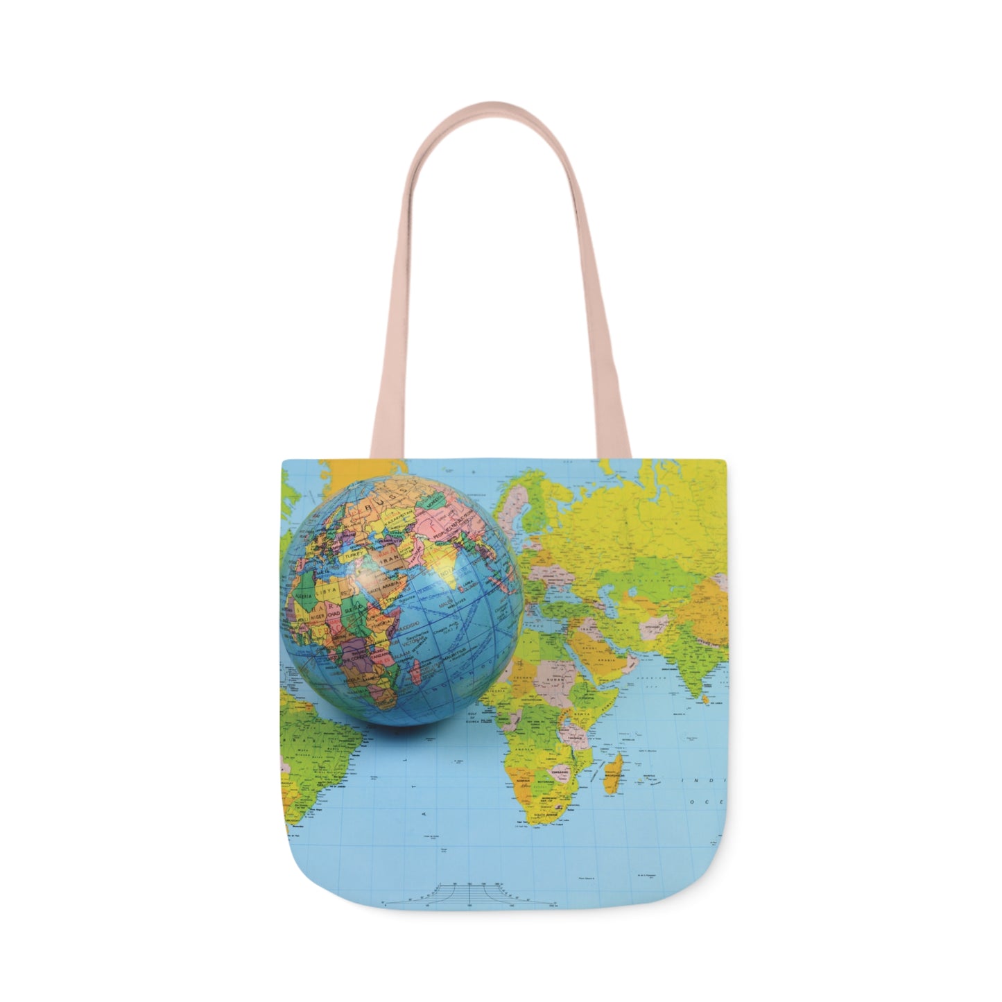 Canvas Tote Bag - Black Personalized City with Map Design