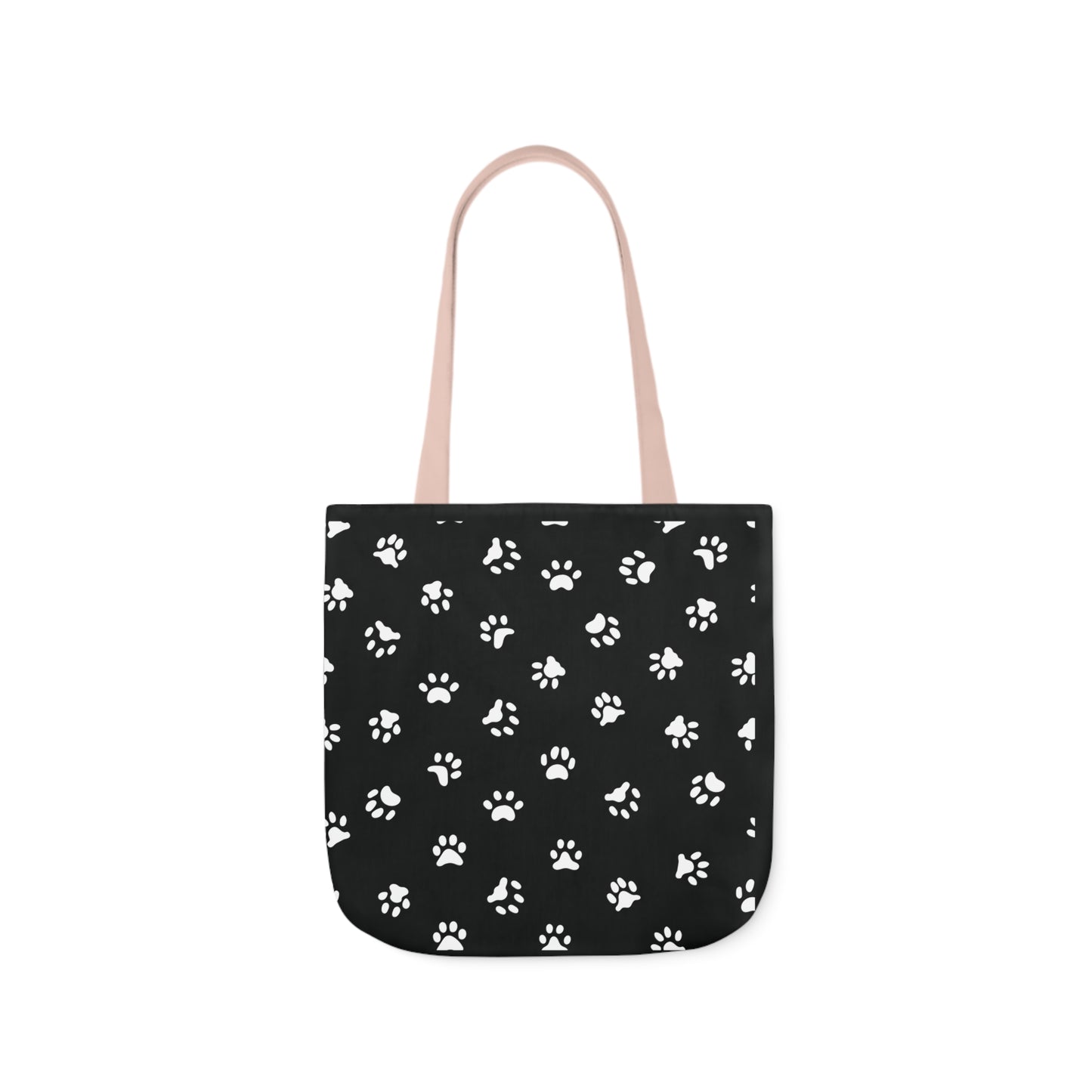Black Personalized Dog Family Canvas Tote Bag