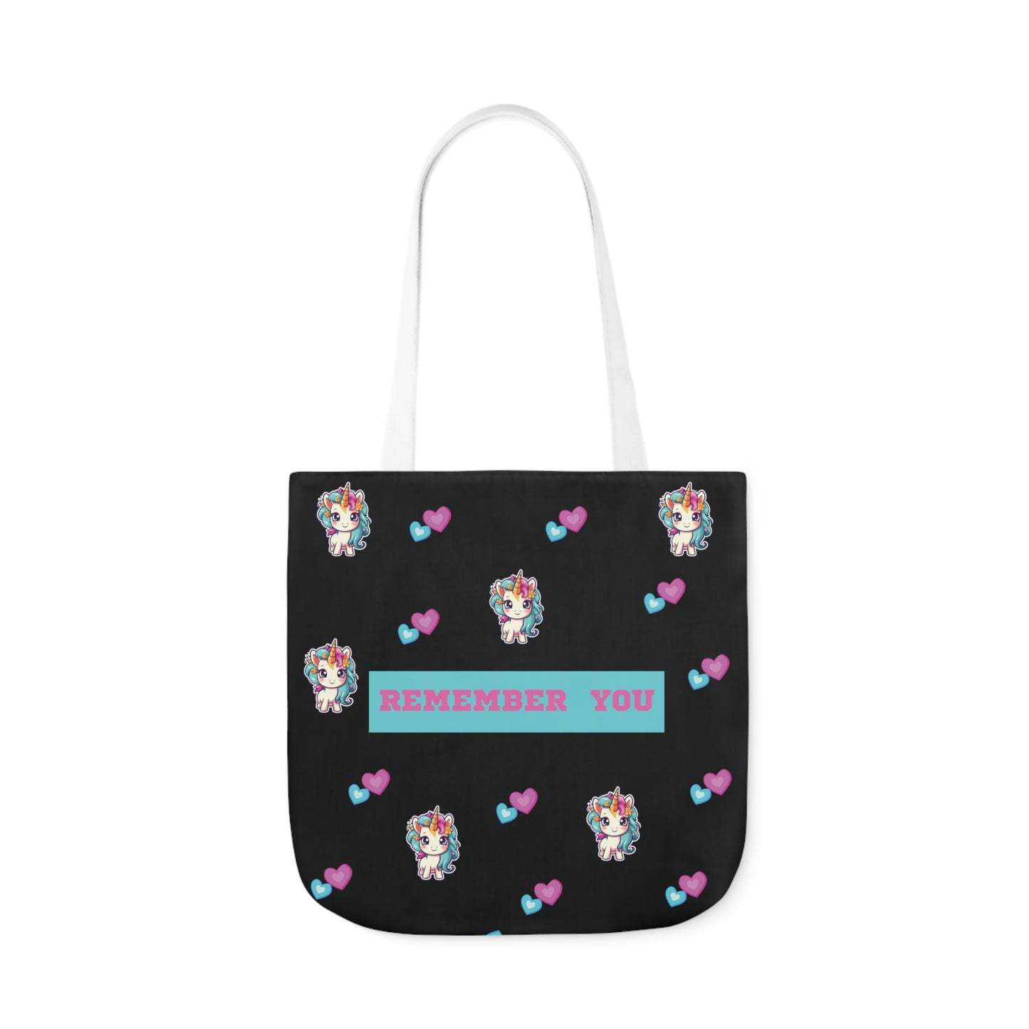 Unicorn Canvas Tote Bag, 5-Color Straps