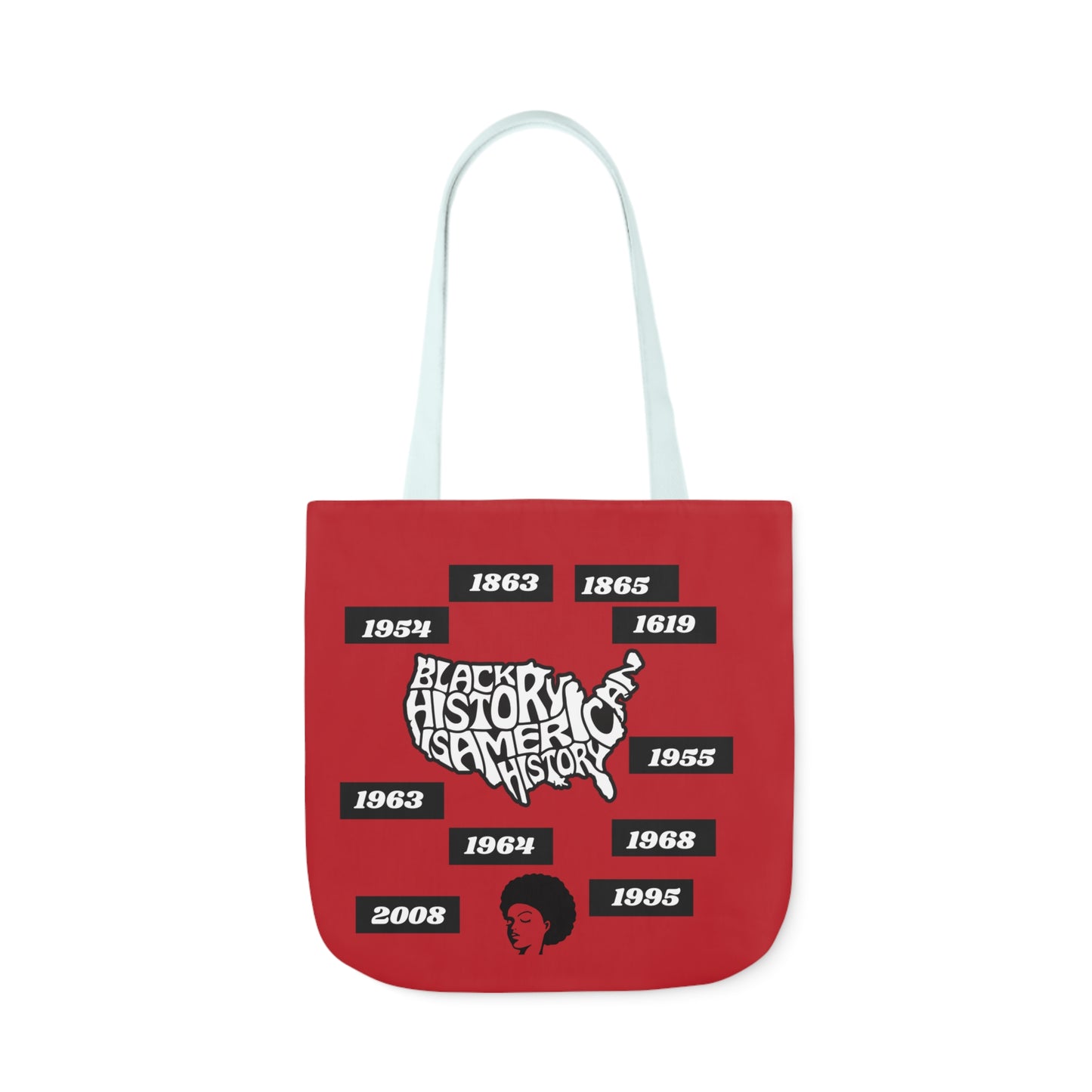 Red Black History Canvas Tote Bag