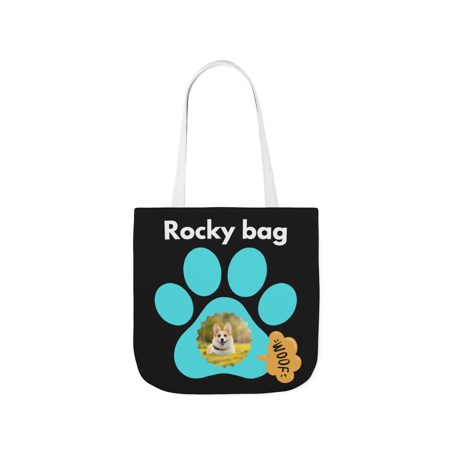 Black Personalized Dog lovers Tote Bag