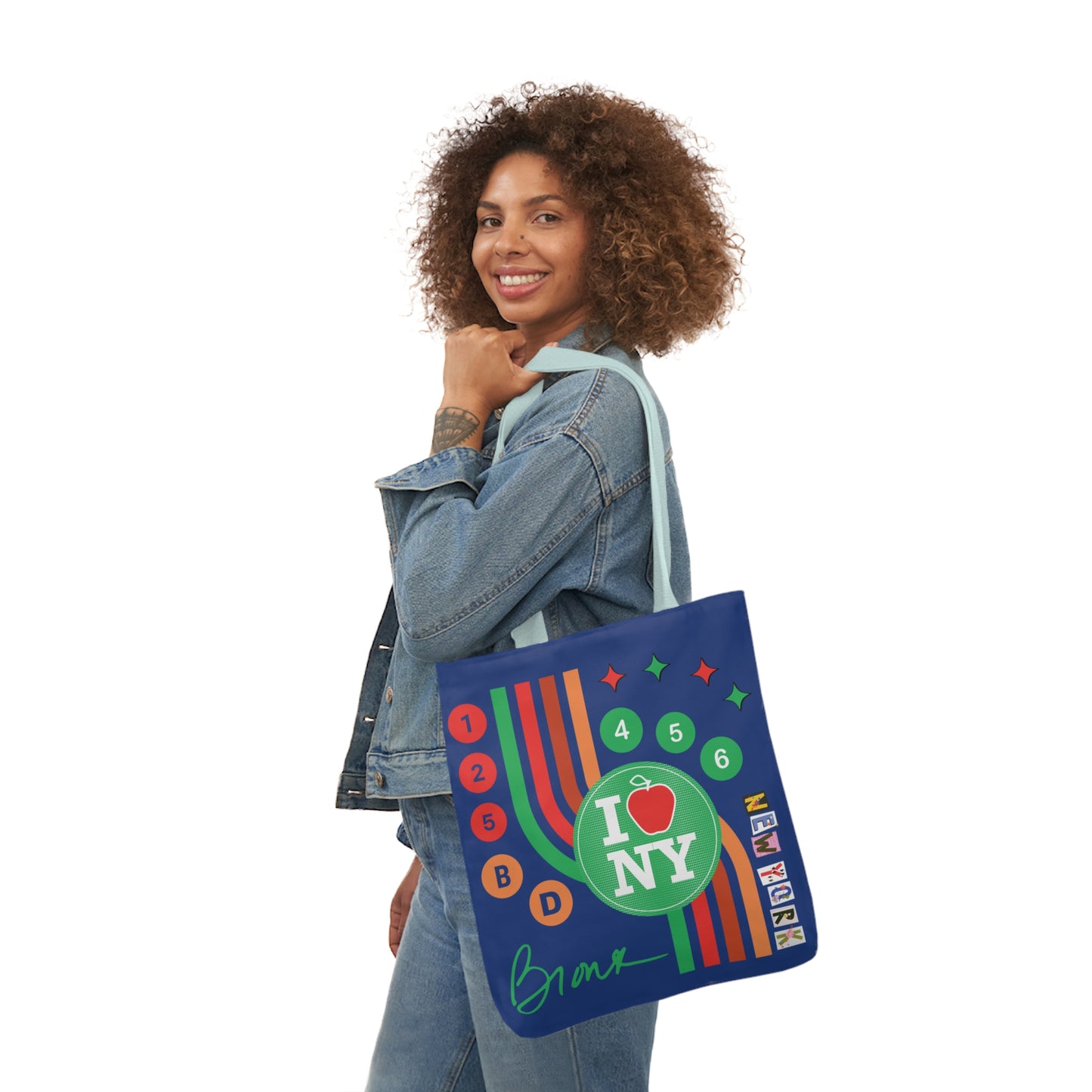 Canvas Tote Bag - New York Blue City Design