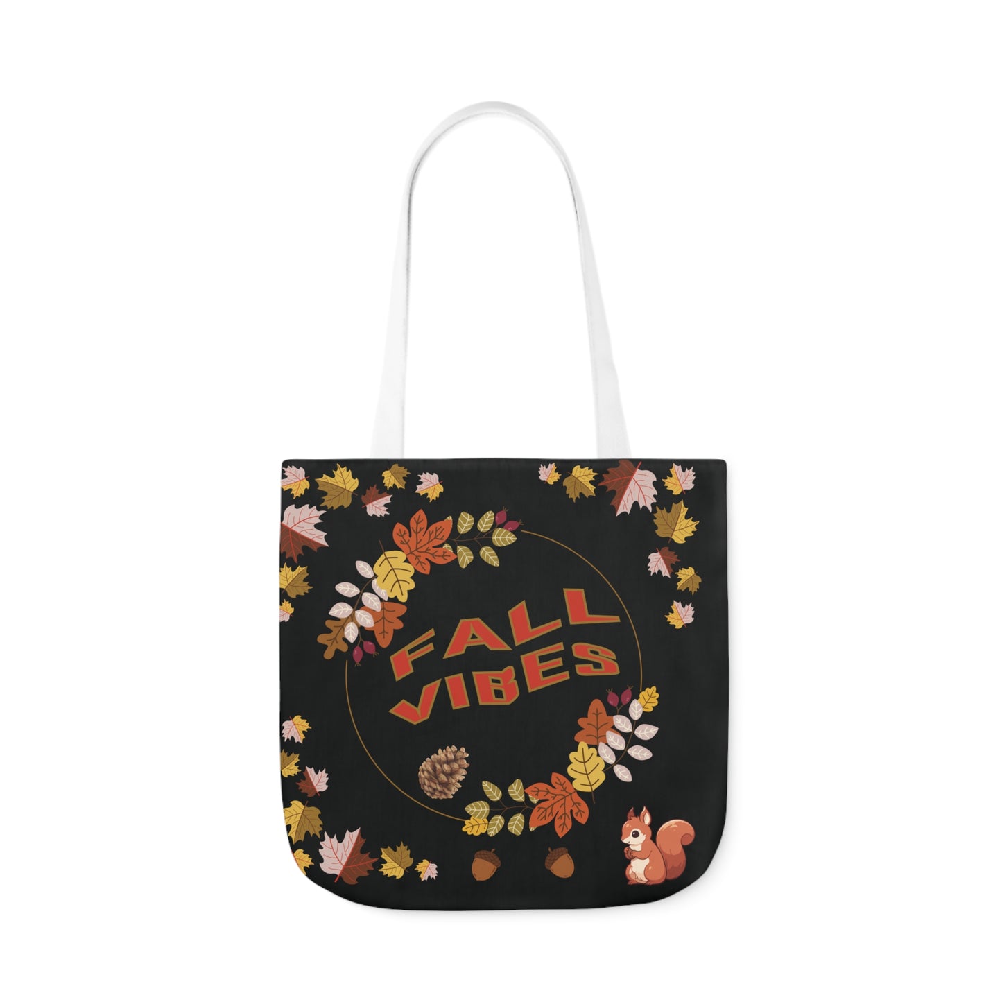 Fall Canvas Tote Bag, 5-Color Straps