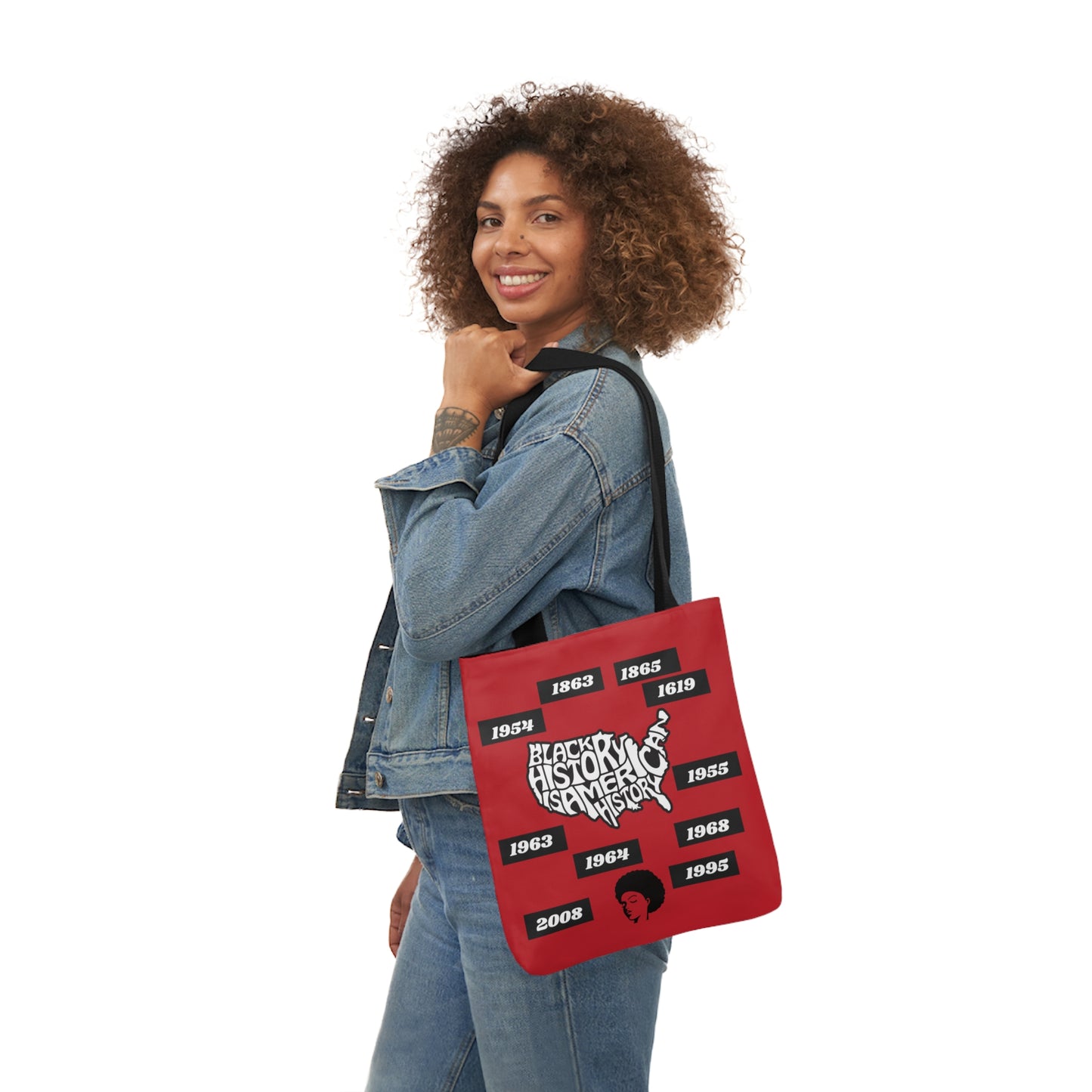 Red Black History Canvas Tote Bag