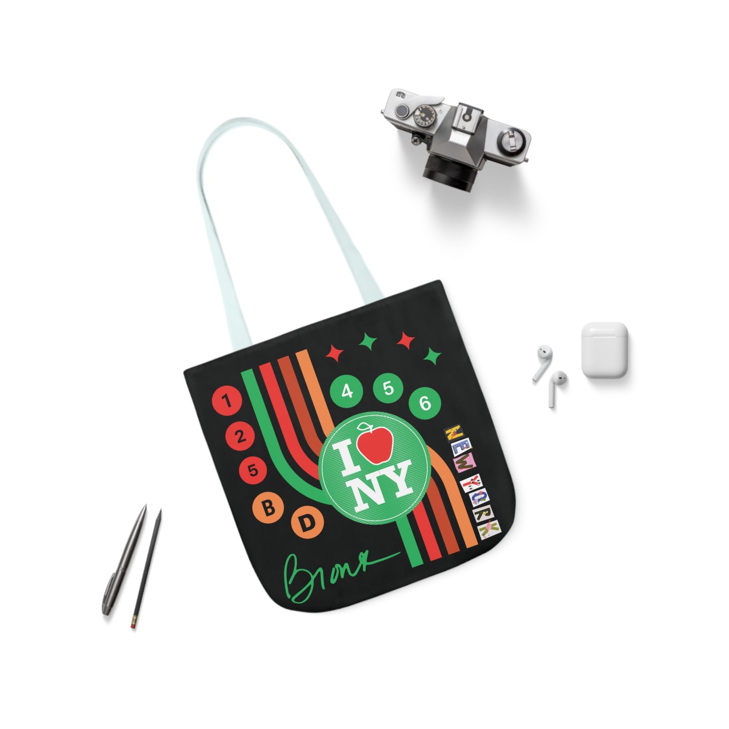 Canvas Tote Bag, 5-Color Straps