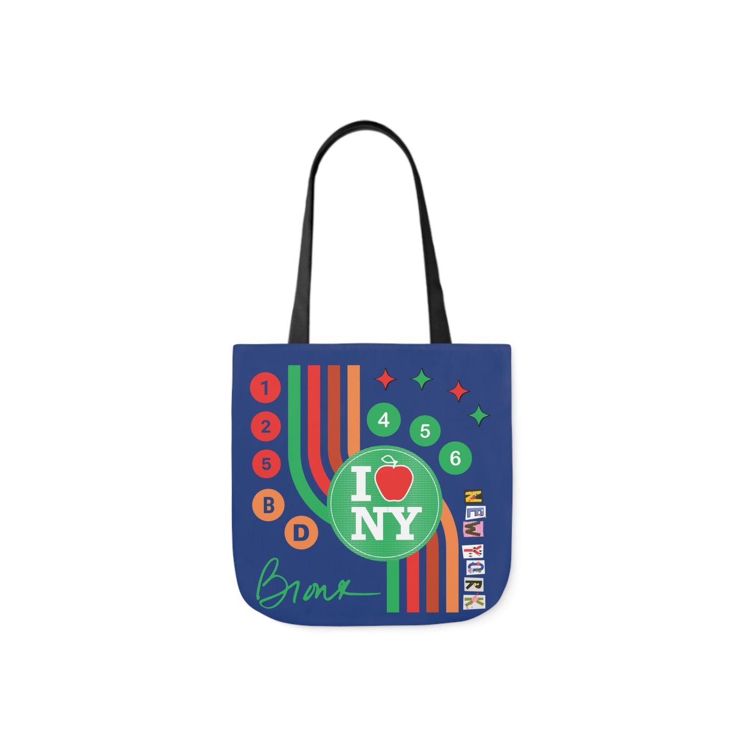 Canvas Tote Bag - New York Blue City Design