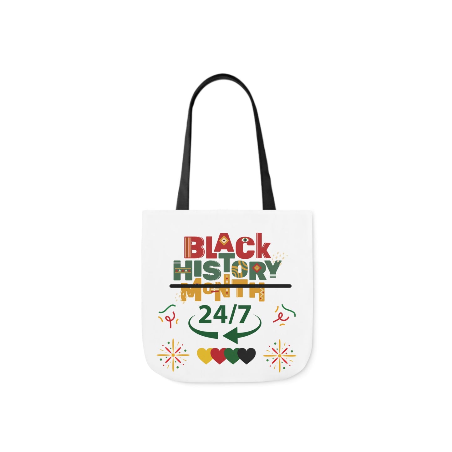 Black History White Canvas Tote Bag
