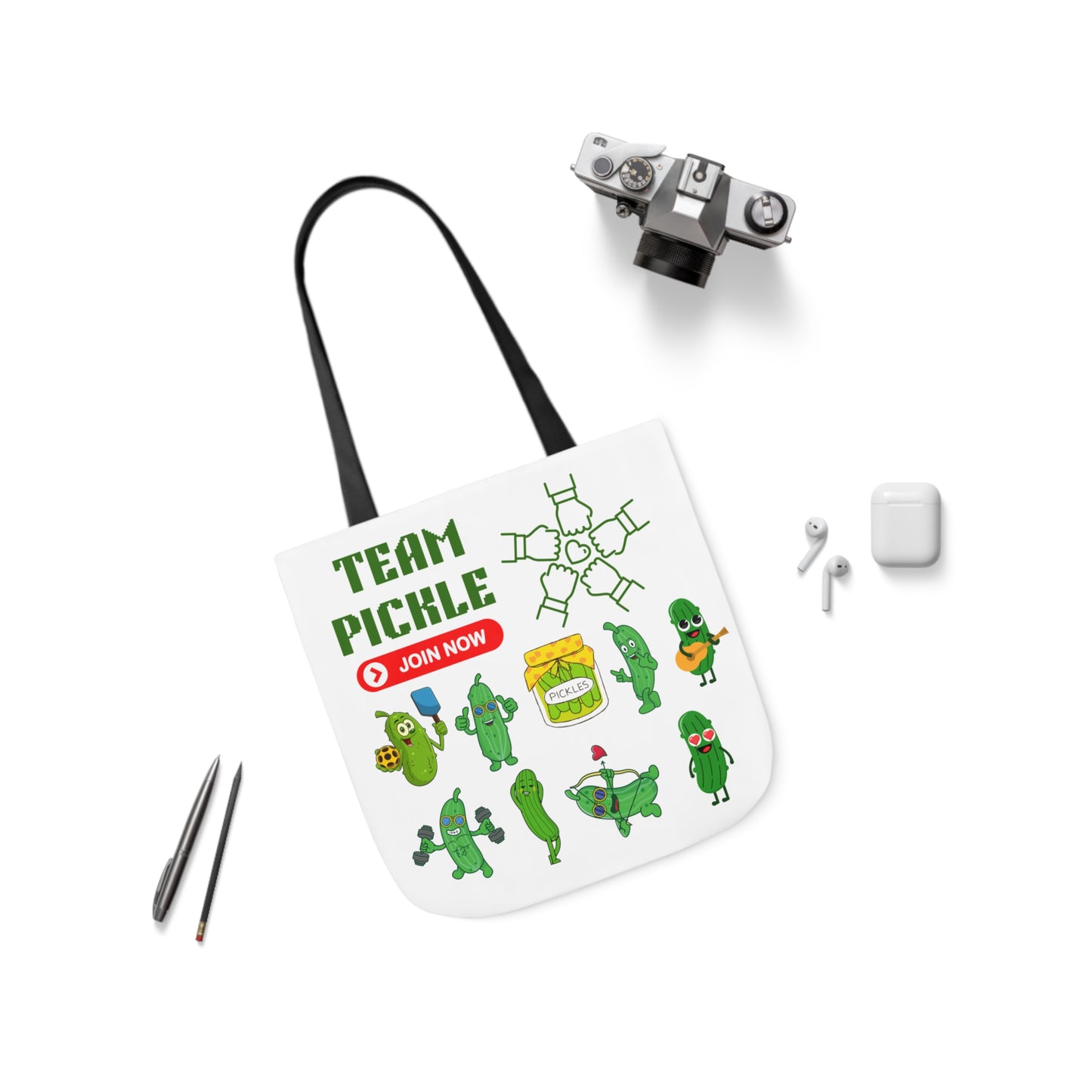 Turtle Canvas Tote Bag, 5-Color Straps