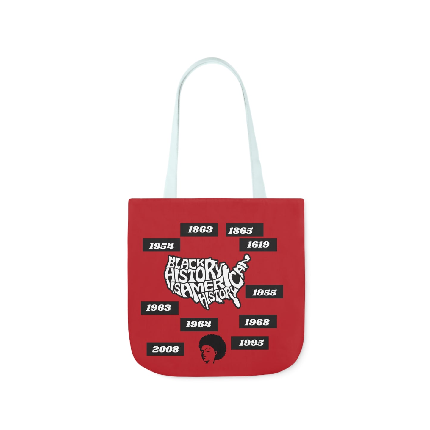 Red Black History Canvas Tote Bag