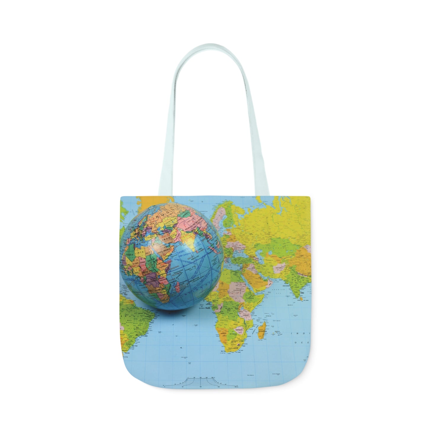 Canvas Tote Bag - Black Personalized City with Map Design