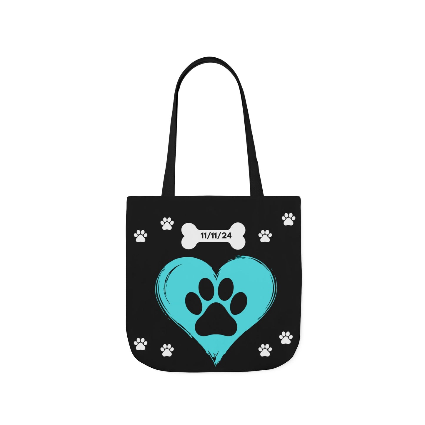 Black Personalized Dog lovers Tote Bag