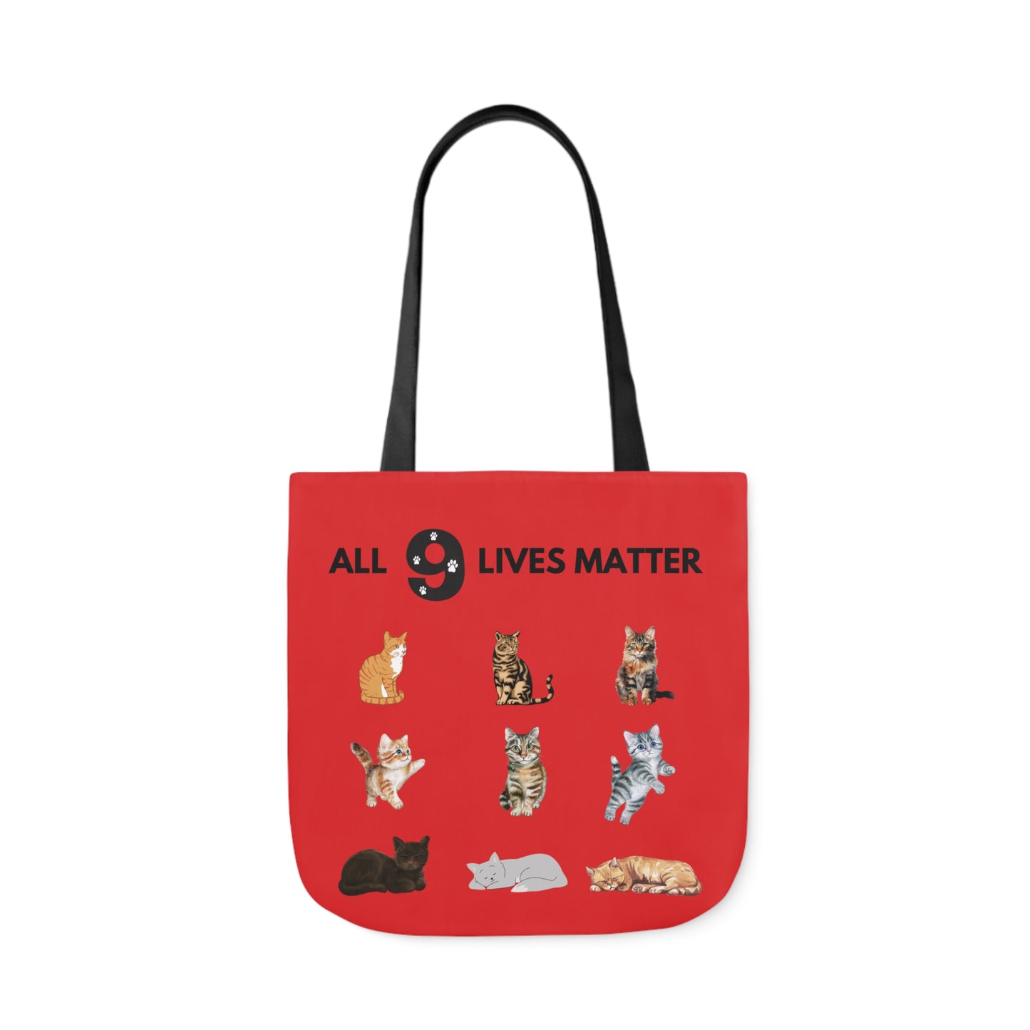 Red Cat theme Canvas Tote Bag