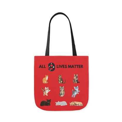 Red Cat theme Canvas Tote Bag