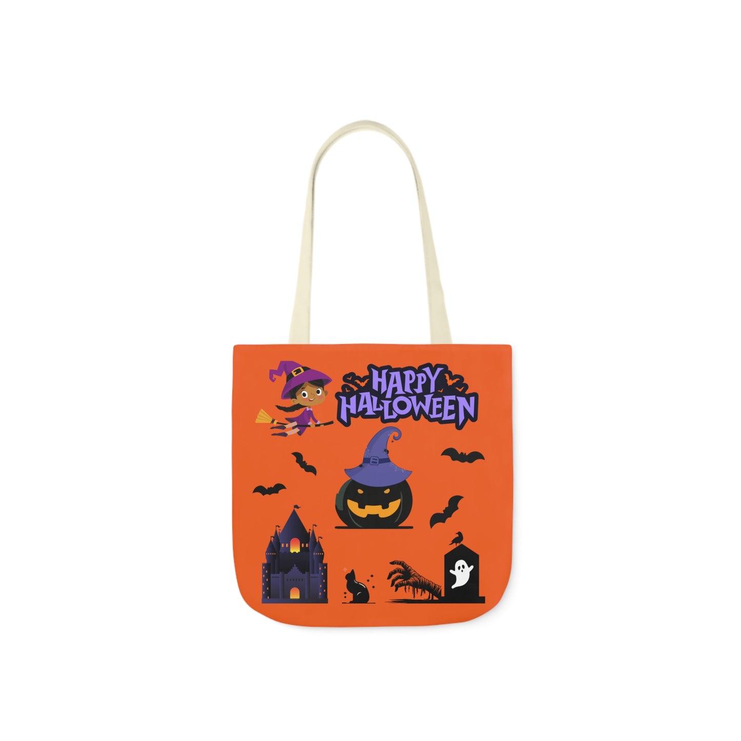 Holloween Canvas Tote Bag, 5-Color Straps