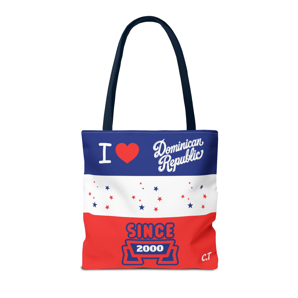 Personalized Initials & D.O.B Dominican Republic CanvasTote Bag